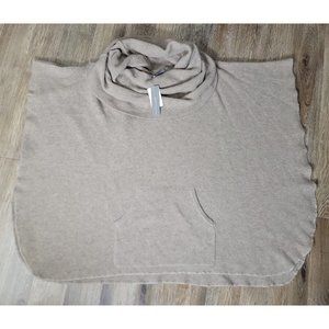 $365 NEW - 360 Cashmere Women's OS Poncho Sweater HT Camel Knit